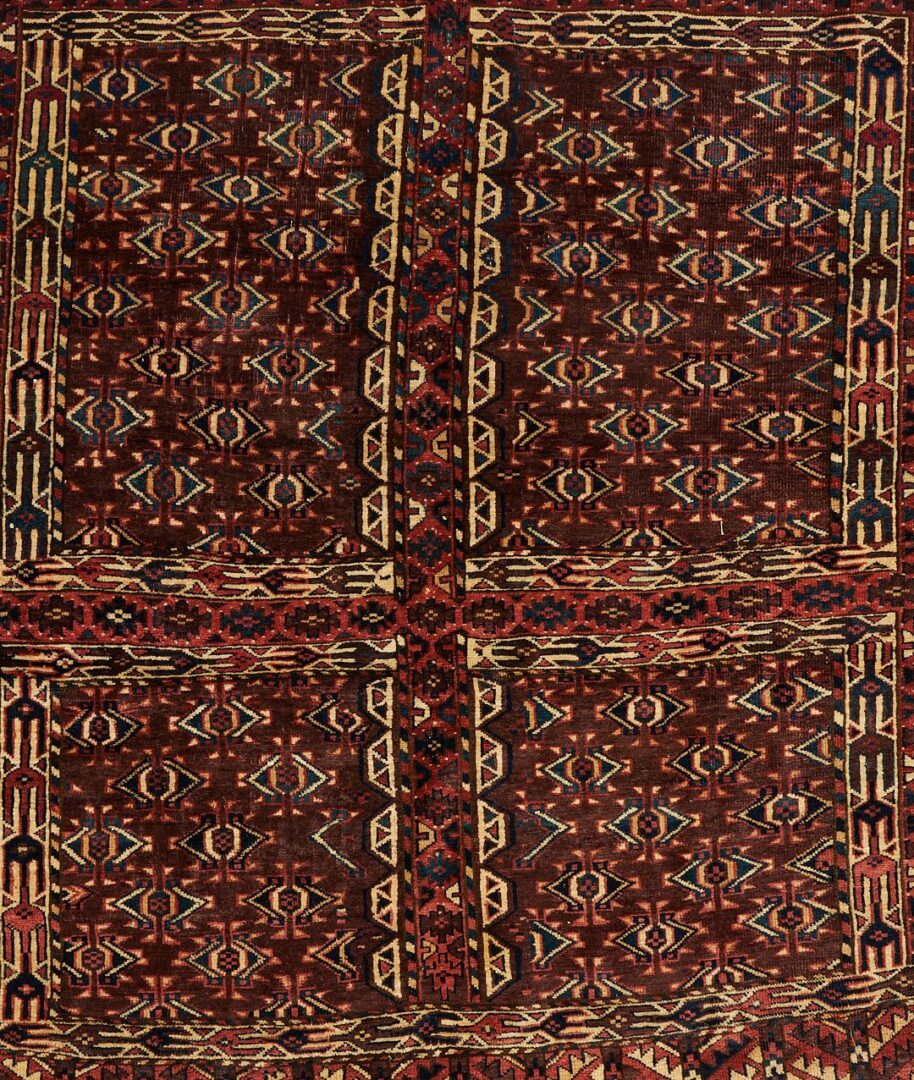 Lot 713: Antique Yomut or Yomud Turkmen Ensi Rug