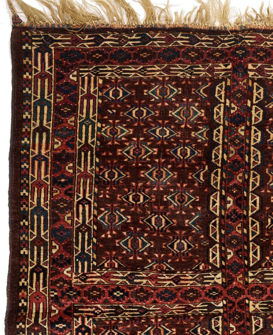 Lot 713: Antique Yomut or Yomud Turkmen Ensi Rug