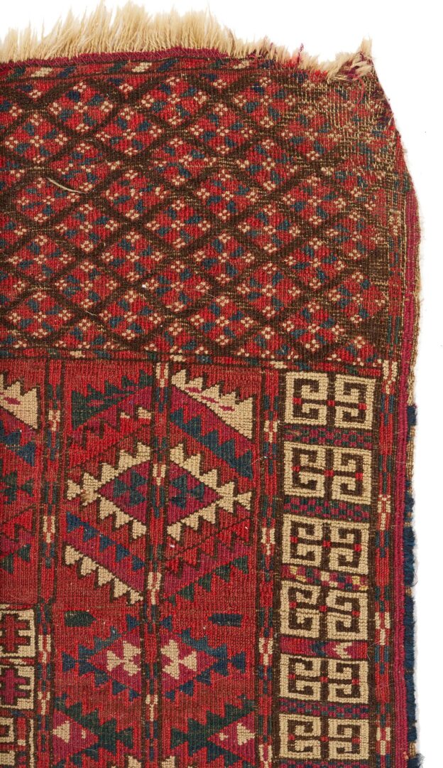 Lot 716: 2 Antique Tekke Turkmen Rugs, Chuval & Ensi