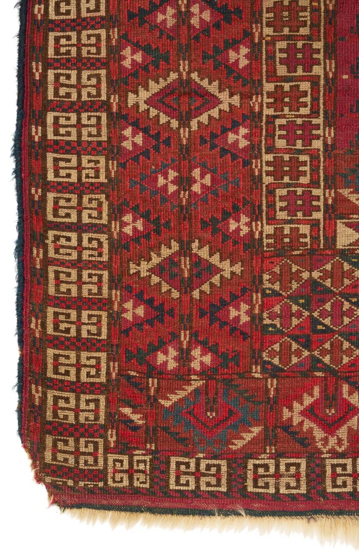 Lot 716: 2 Antique Tekke Turkmen Rugs, Chuval & Ensi