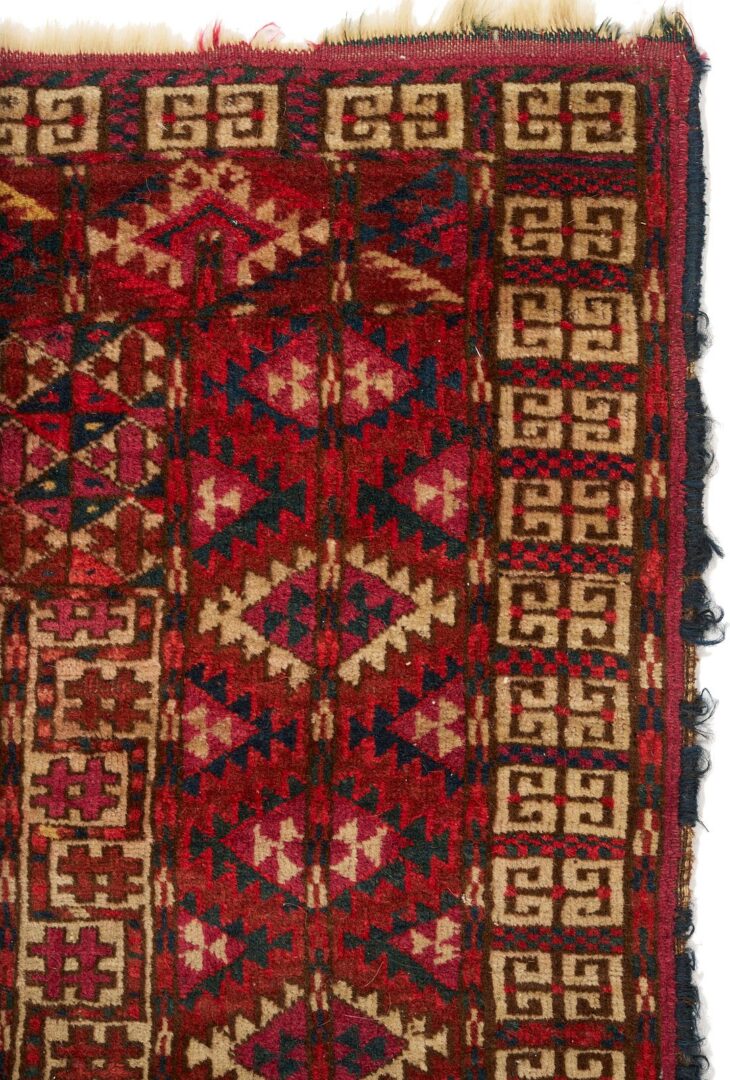 Lot 716: 2 Antique Tekke Turkmen Rugs, Chuval & Ensi