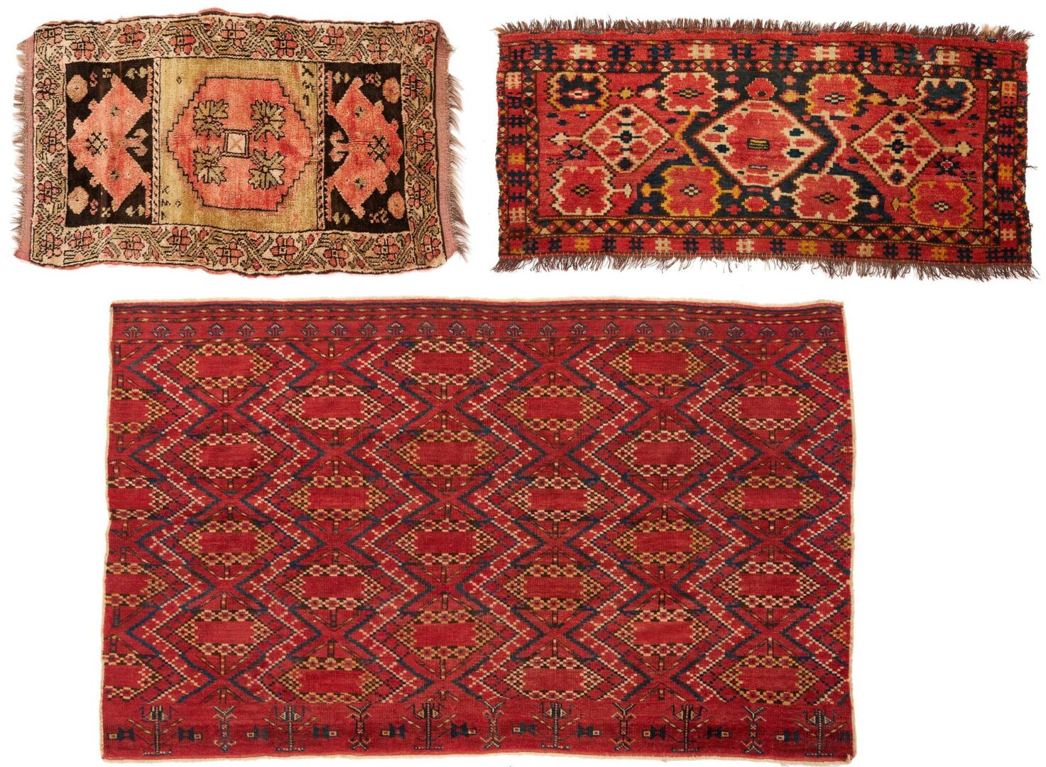 Lot 717: Turkish Weaving & 2 Ersari Turkmen Torbas