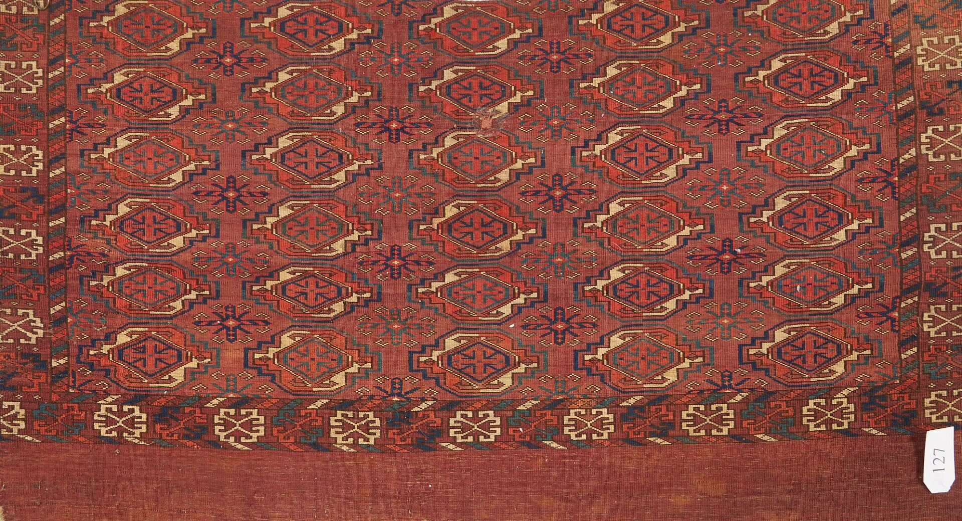 Lot 721: 3 Antique Tekke Turkmen Rugs, Torbas & Chuval
