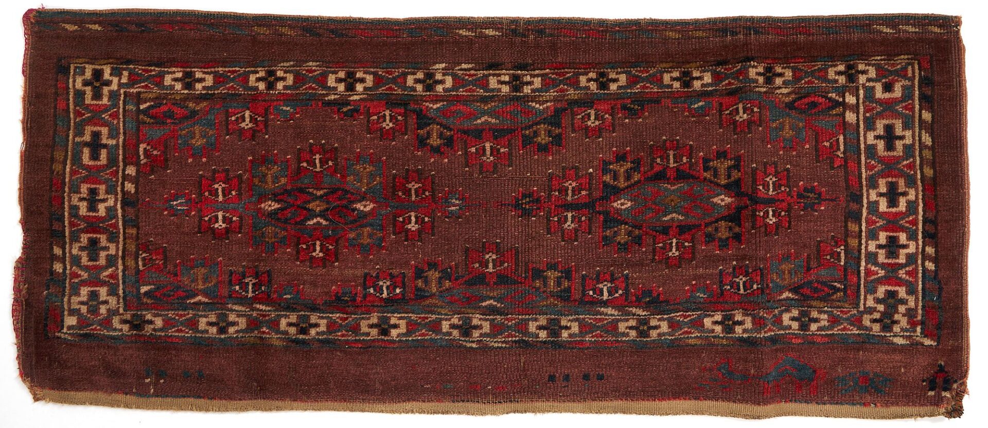 Lot 721: 3 Antique Tekke Turkmen Rugs, Torbas & Chuval