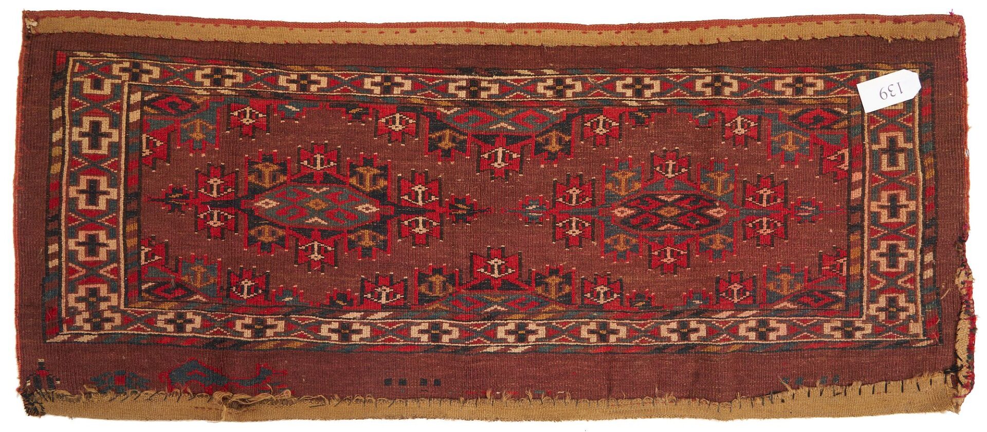 Lot 721: 3 Antique Tekke Turkmen Rugs, Torbas & Chuval