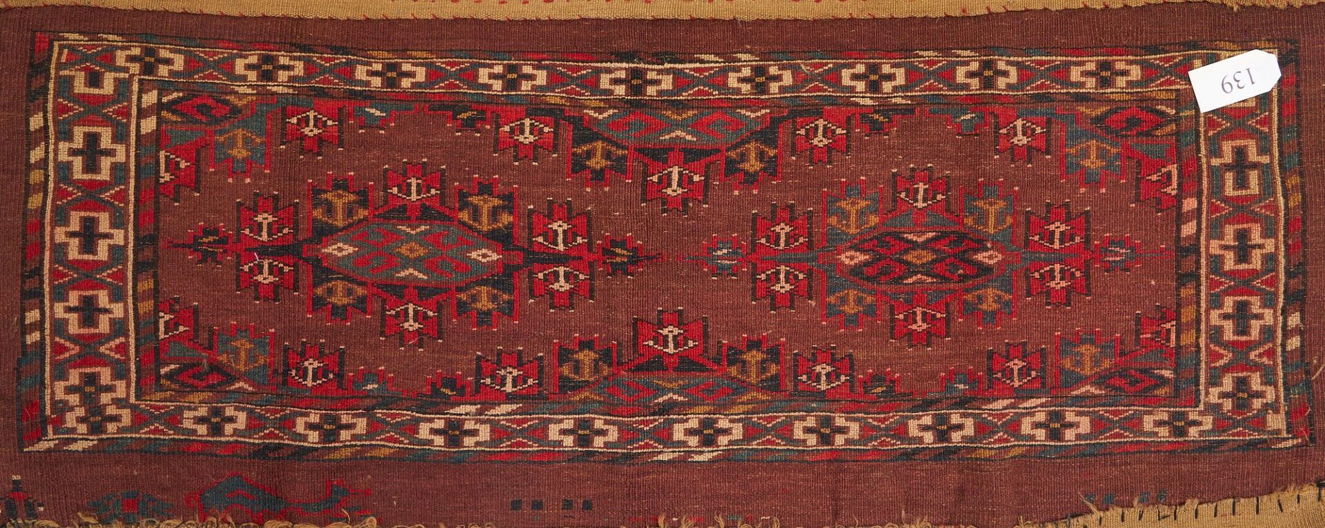 Lot 721: 3 Antique Tekke Turkmen Rugs, Torbas & Chuval