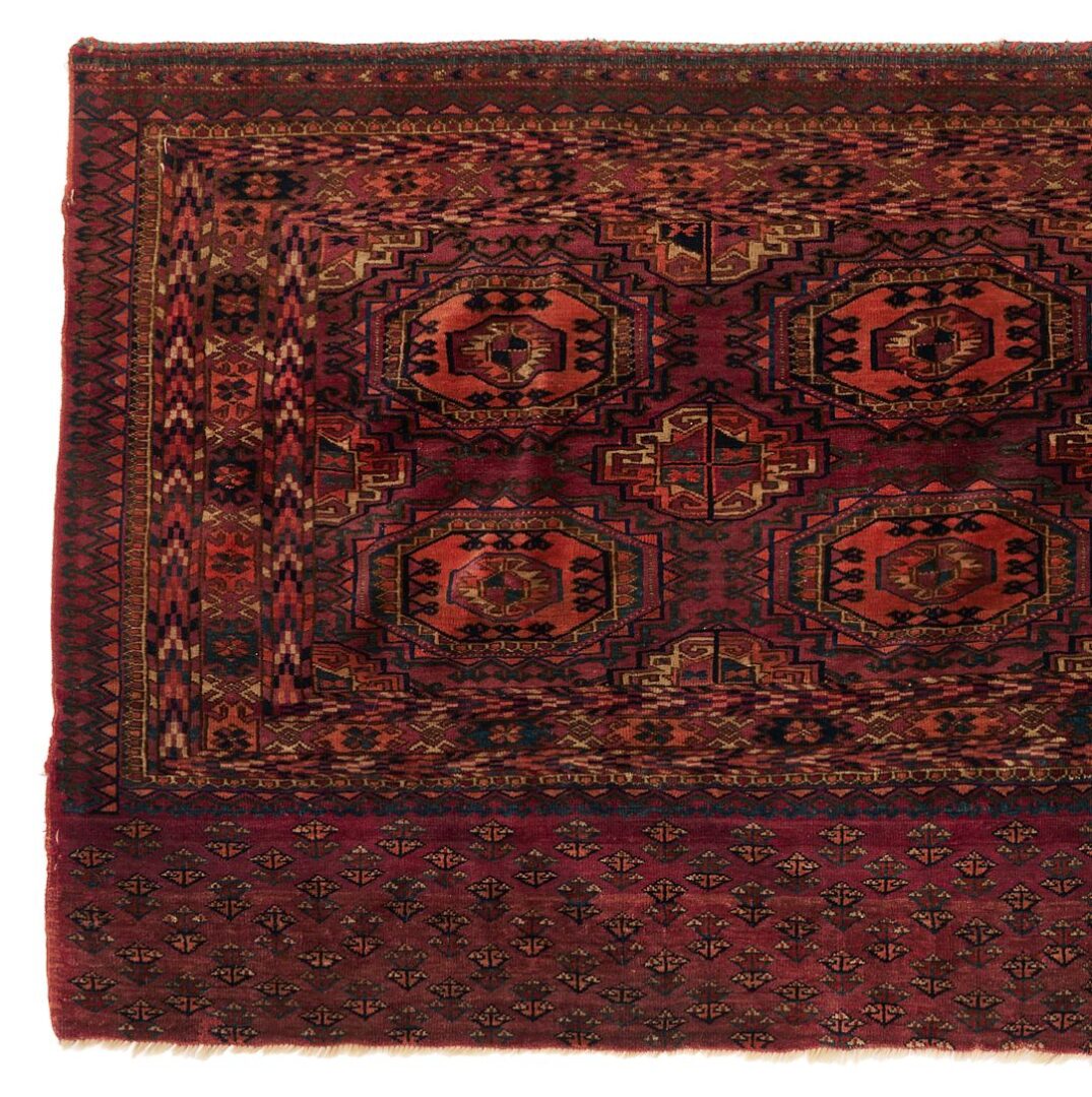 Lot 721: 3 Antique Tekke Turkmen Rugs, Torbas & Chuval