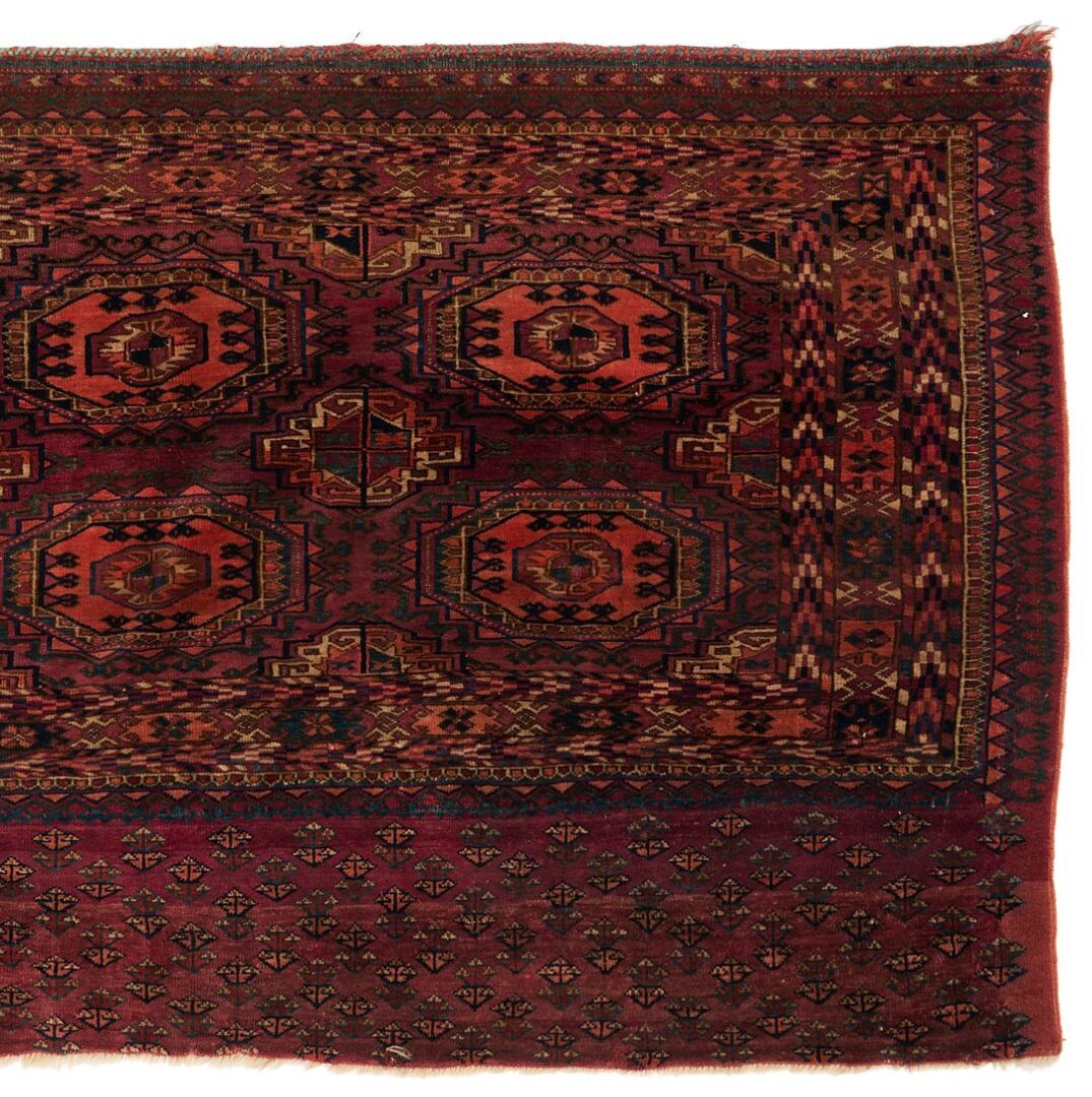 Lot 721: 3 Antique Tekke Turkmen Rugs, Torbas & Chuval