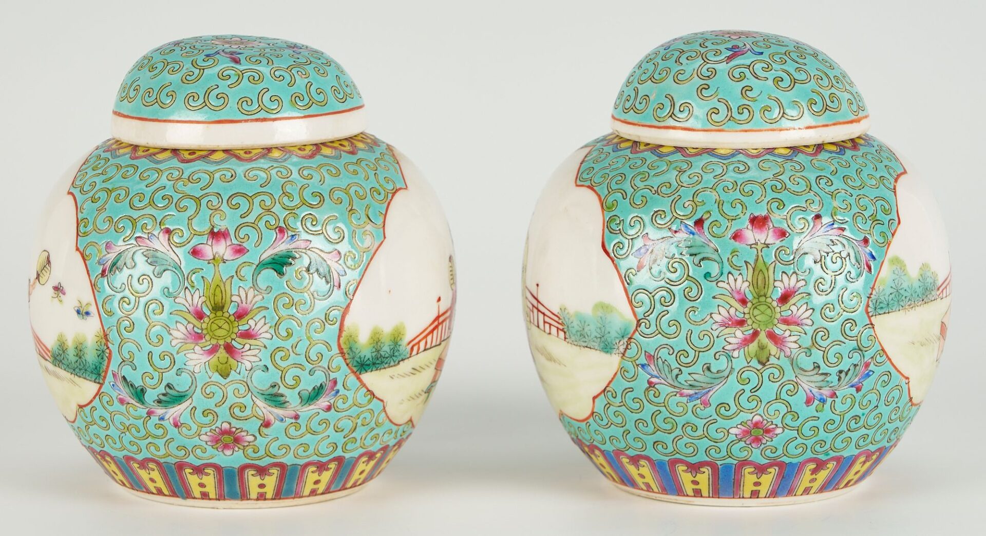 Lot 736: Six Chinese Porcelain & Cloisonne Items