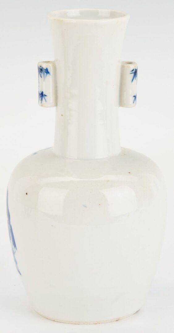 Lot 739: Chinese Blue and White Arrow Vase plus Yellow Saucer
