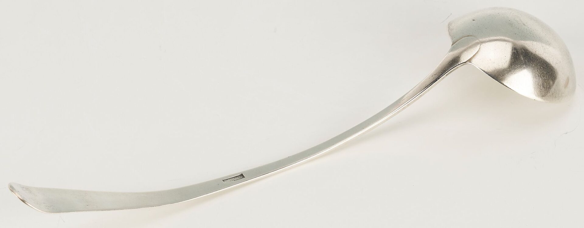 Lot 73: VA coin silver ladle, James or John Adam