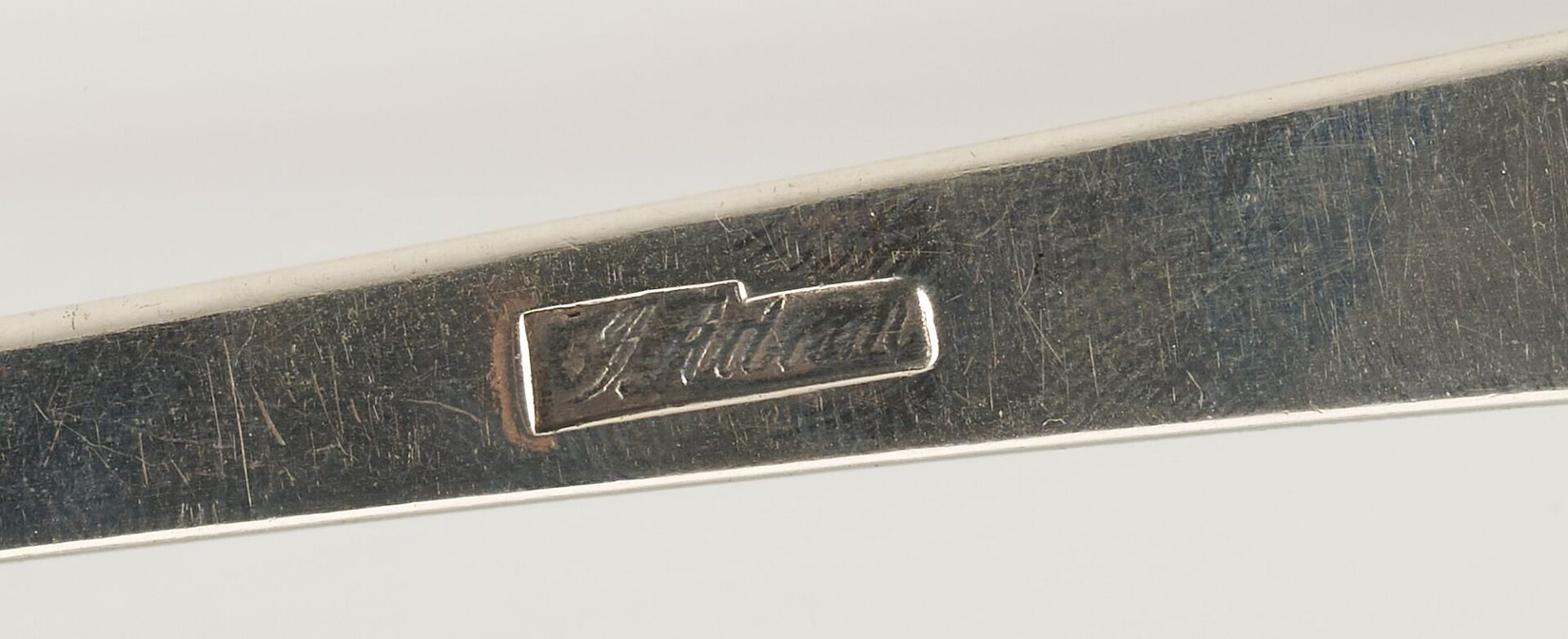 Lot 73: VA coin silver ladle, James or John Adam