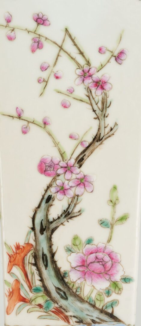 Lot 740: 3  Asian Porcelain Items: Famille Rose Bowl & 2 Table Lamps