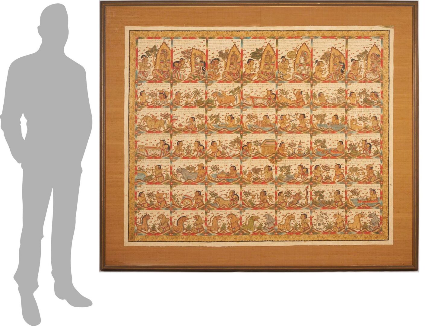 Lot 748: Large Indonesian Narrative Painted Textile