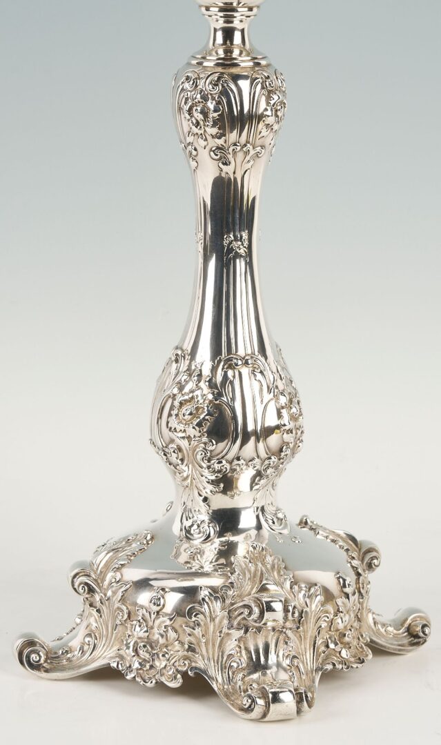 Lot 74: Pair of Large Howard & Company Sterling Candelabra