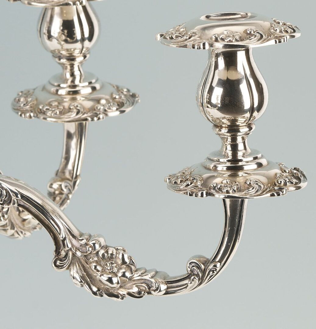Lot 74: Pair of Large Howard & Company Sterling Candelabra