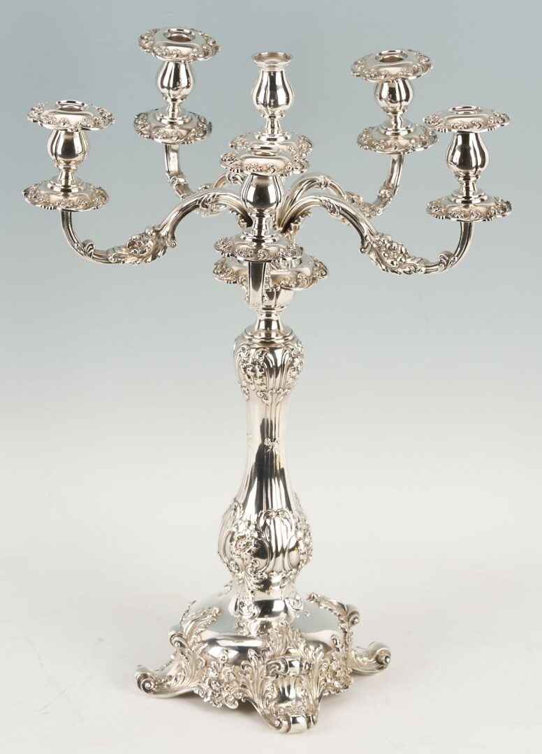 Lot 74: Pair of Large Howard & Company Sterling Candelabra