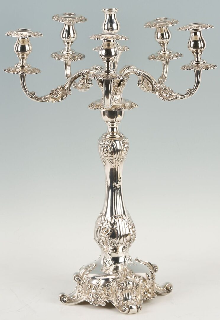 Lot 74: Pair of Large Howard & Company Sterling Candelabra