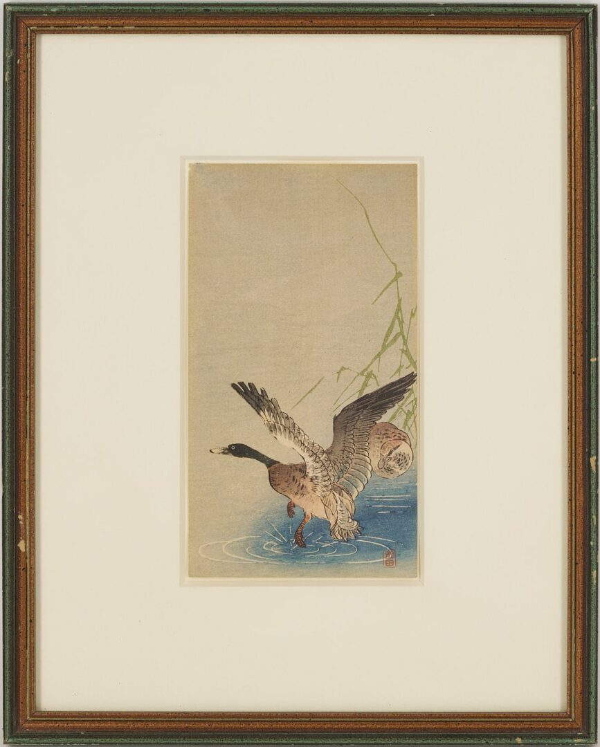 Lot 751: 3 Japanese Woodblock Prints of Birds Incl. Hiroshige, Koson
