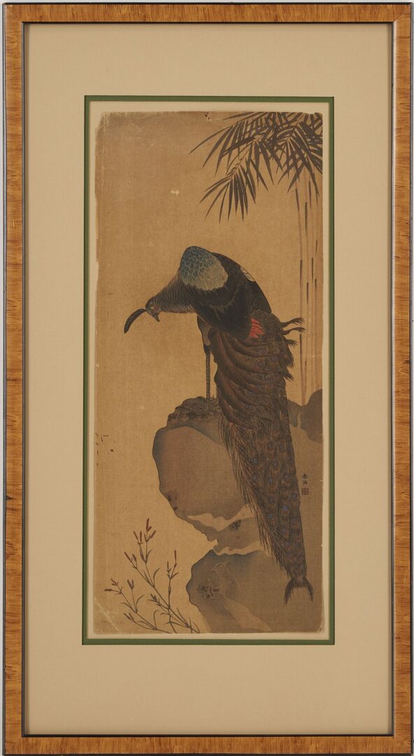 Lot 751: 3 Japanese Woodblock Prints of Birds Incl. Hiroshige, Koson