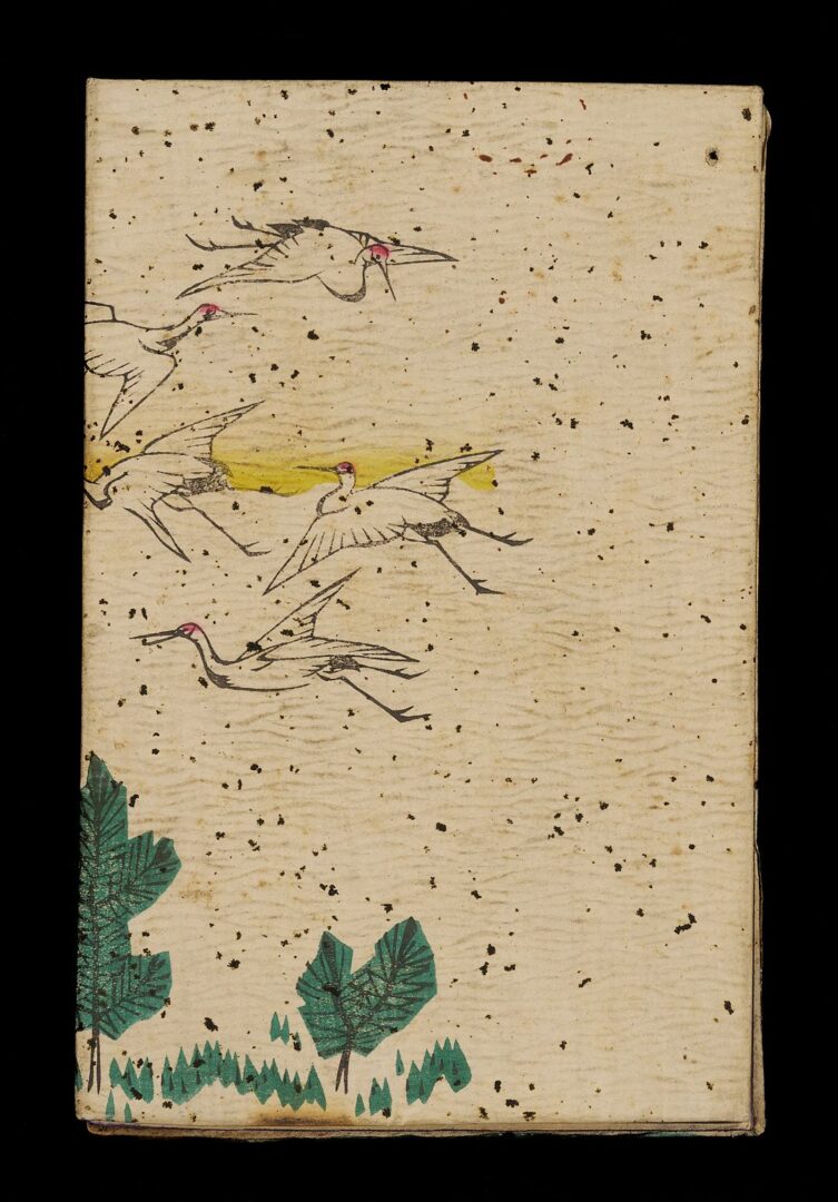 Lot 752: Scroll of Woodblock Prints Incl. Utagawa School & Orihon Birds & Flowers Book