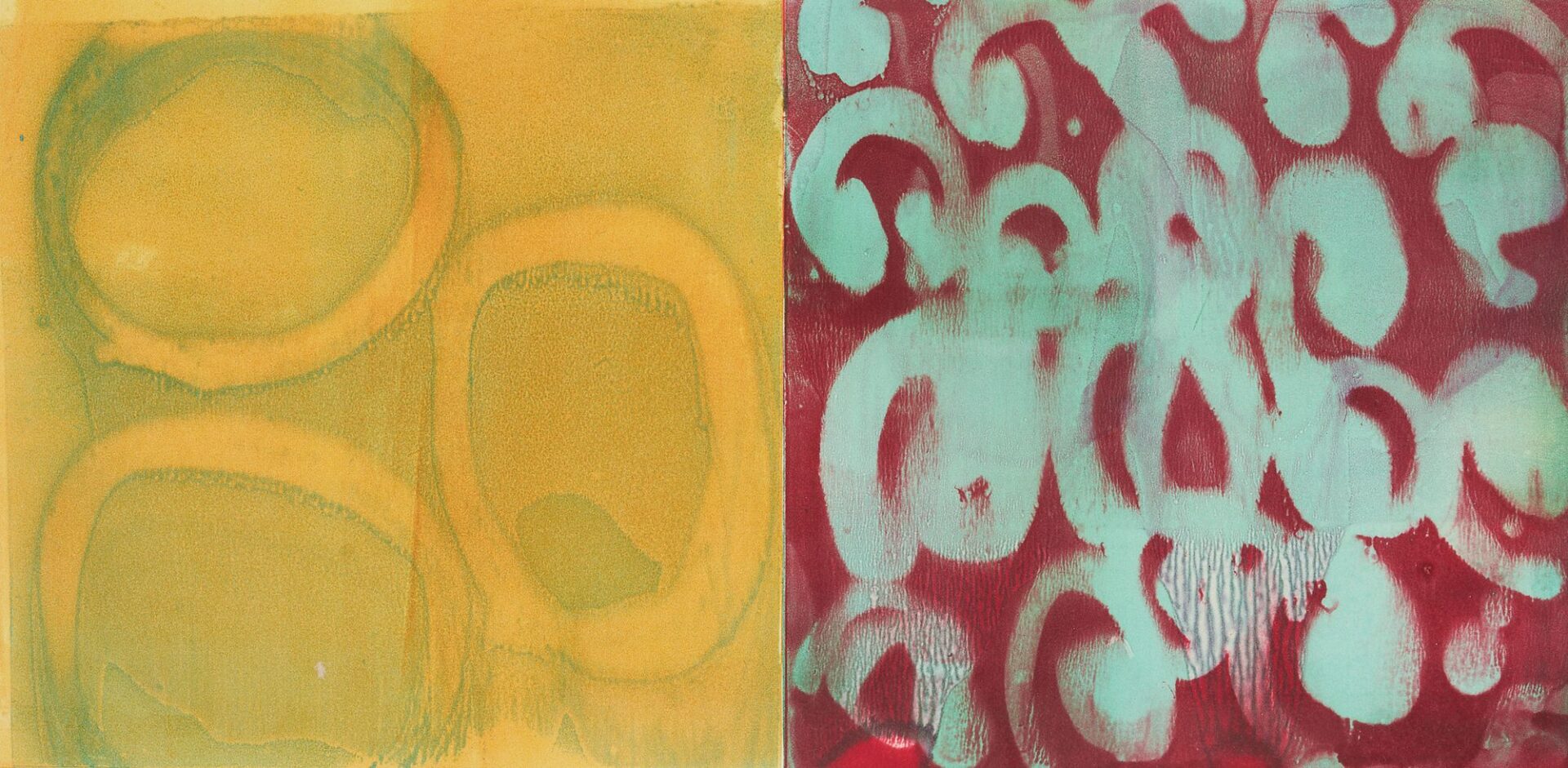 Lot 759: 3 Marylyn Dintenfass Monotypes, Duet Series
