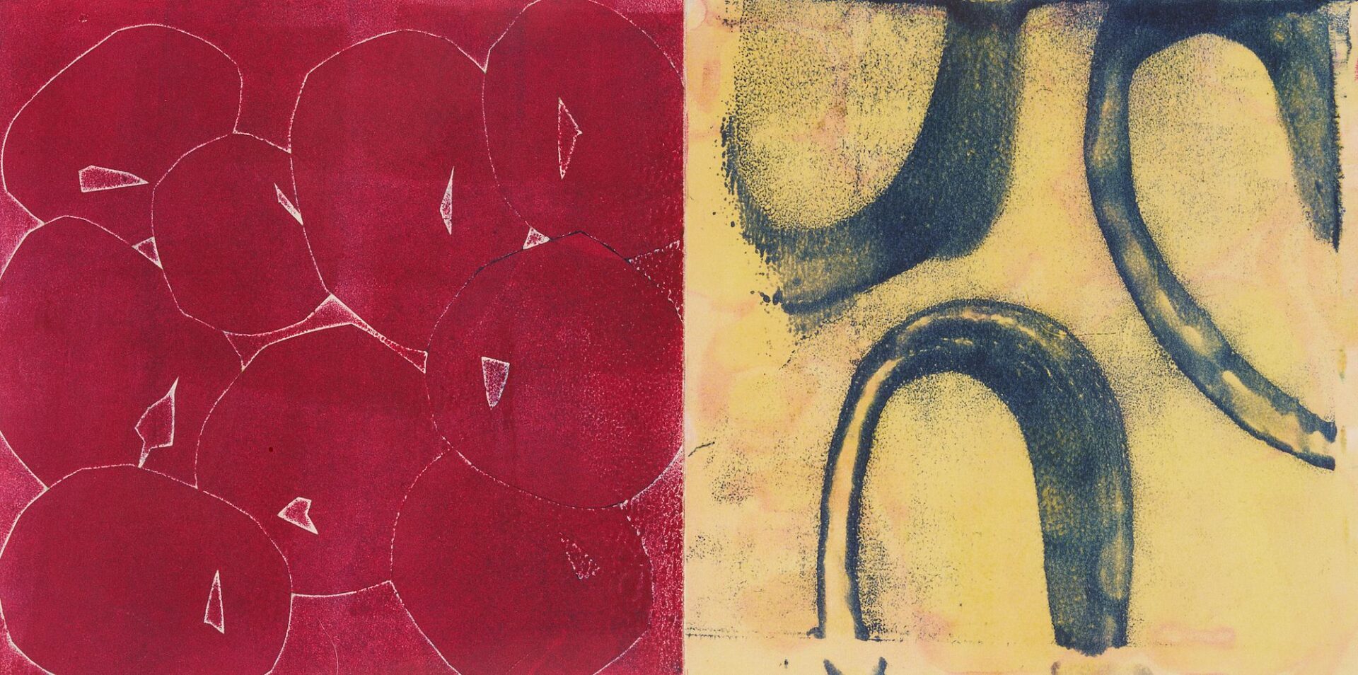 Lot 759: 3 Marylyn Dintenfass Monotypes, Duet Series