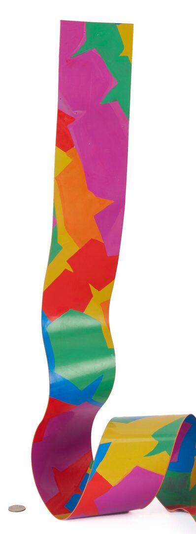 Lot 765: Dorothy Gillespie Enameled Ribbon Sculpture