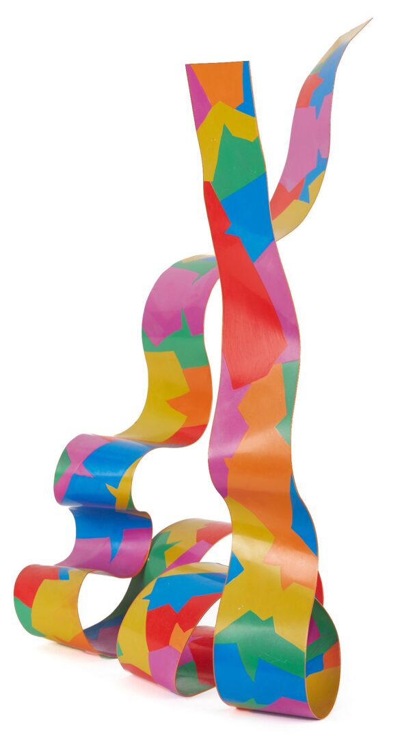 Lot 765: Dorothy Gillespie Enameled Ribbon Sculpture