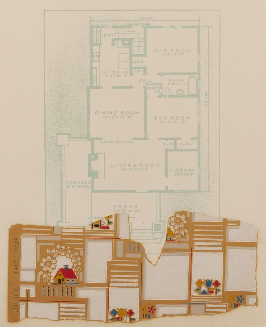 Lot 774: John Baeder Architectural Etching & Collage, The Mail Order House