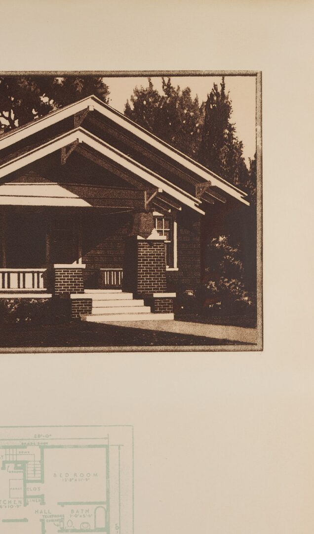 Lot 774: John Baeder Architectural Etching & Collage, The Mail Order House