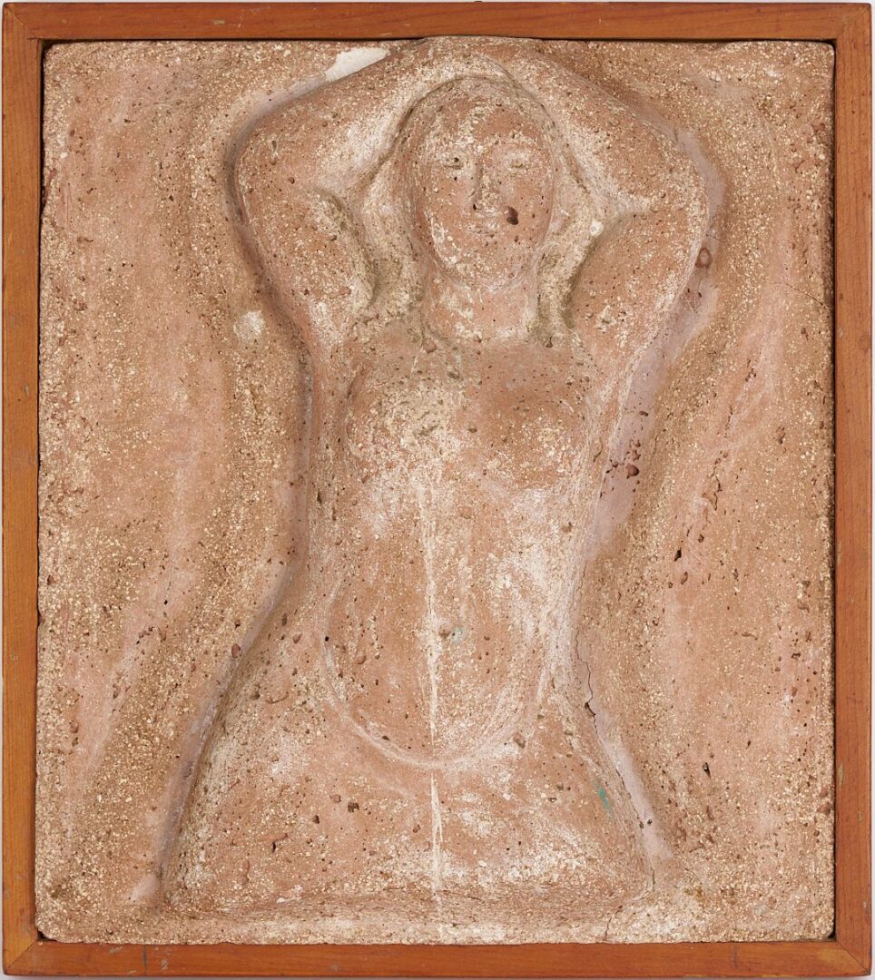 Lot 775: 2 Meyer Wolfe Relief Sculptures, Nude Woman & Bearded Man