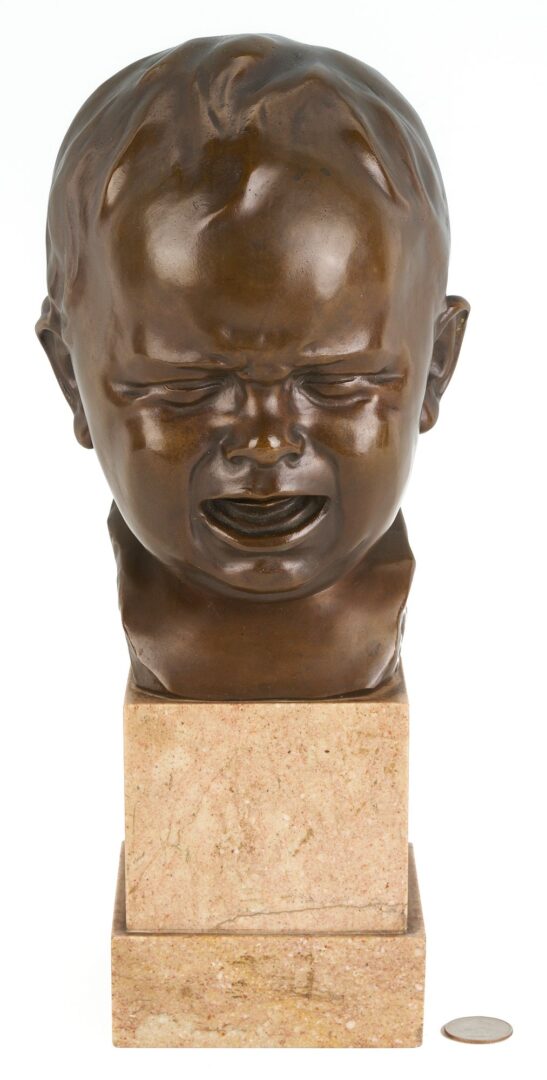 Lot 782: Franz Seifert Bronze Head of Child