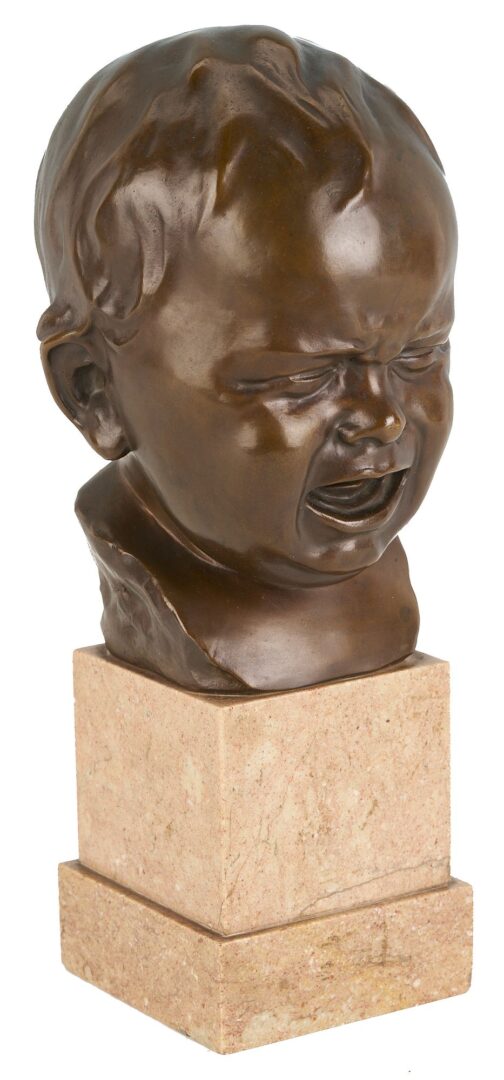 Lot 782: Franz Seifert Bronze Head of Child