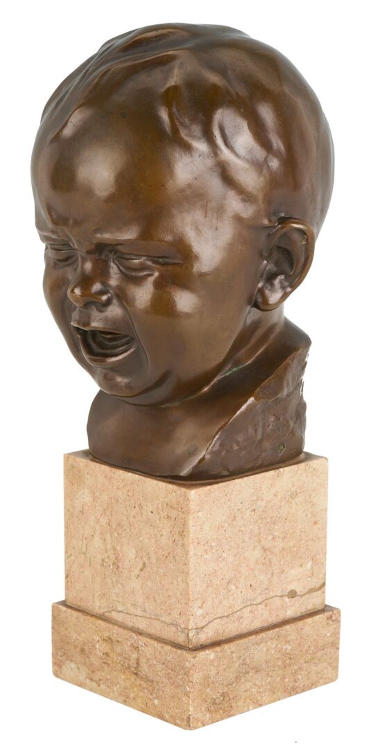 Lot 782: Franz Seifert Bronze Head of Child