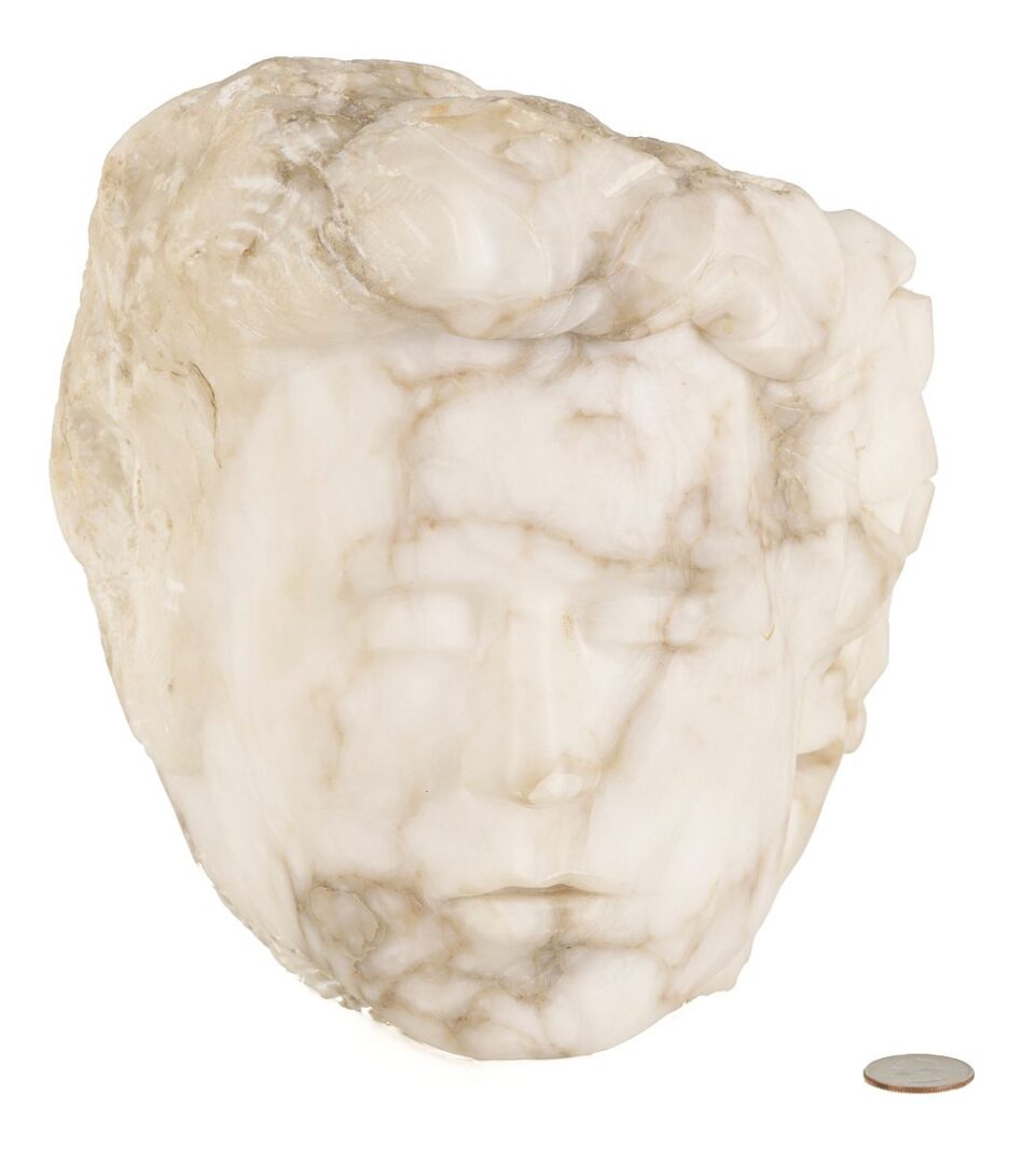 Lot 783: Greco Roman Style Marble Head Sculpture