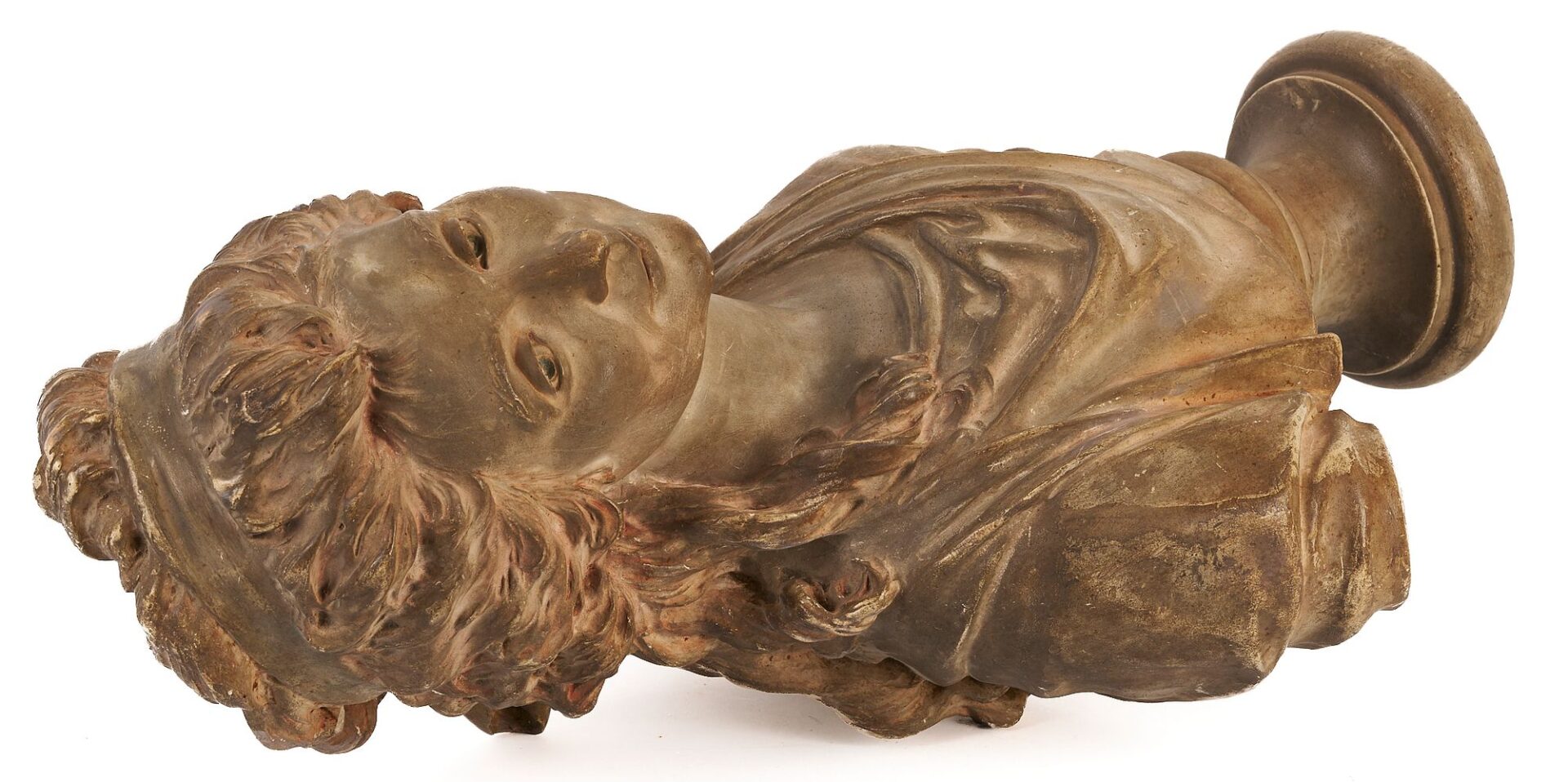Lot 784: German Tinted Plaster Bust of a Noblewoman