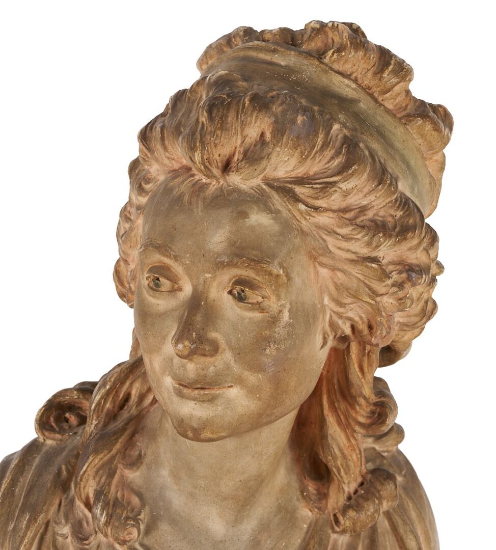 Lot 784: German Tinted Plaster Bust of a Noblewoman