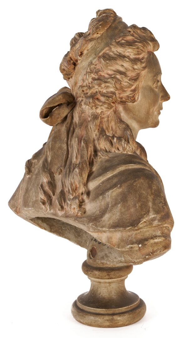 Lot 784: German Tinted Plaster Bust of a Noblewoman