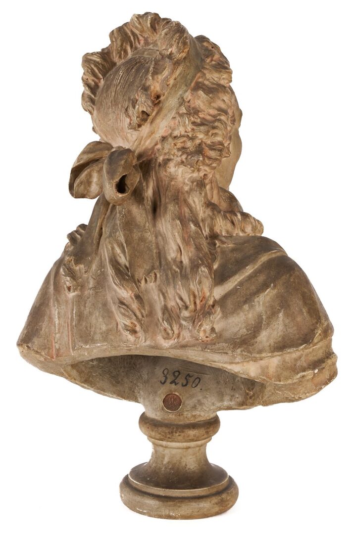 Lot 784: German Tinted Plaster Bust of a Noblewoman