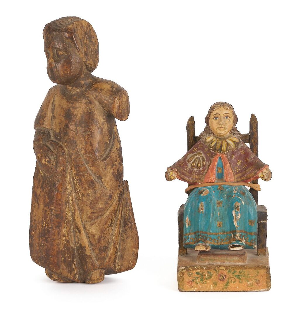 Lot 789: 3 Spanish Colonial Santos Figures