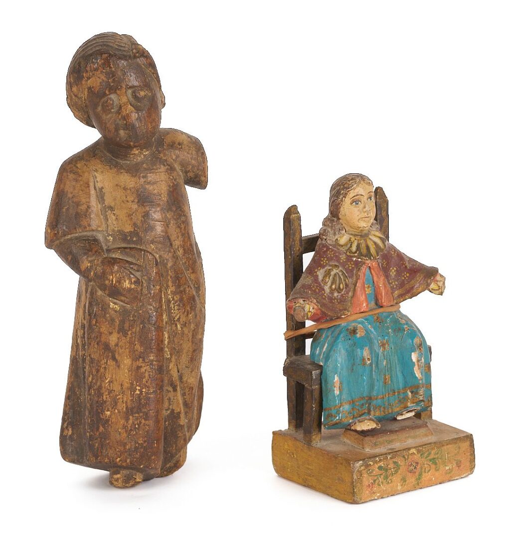 Lot 789: 3 Spanish Colonial Santos Figures