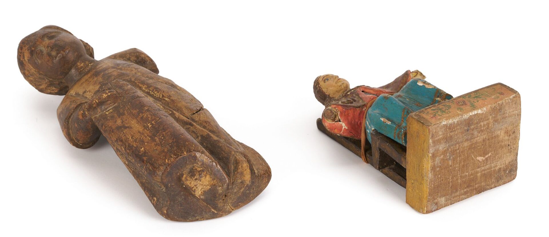 Lot 789: 3 Spanish Colonial Santos Figures
