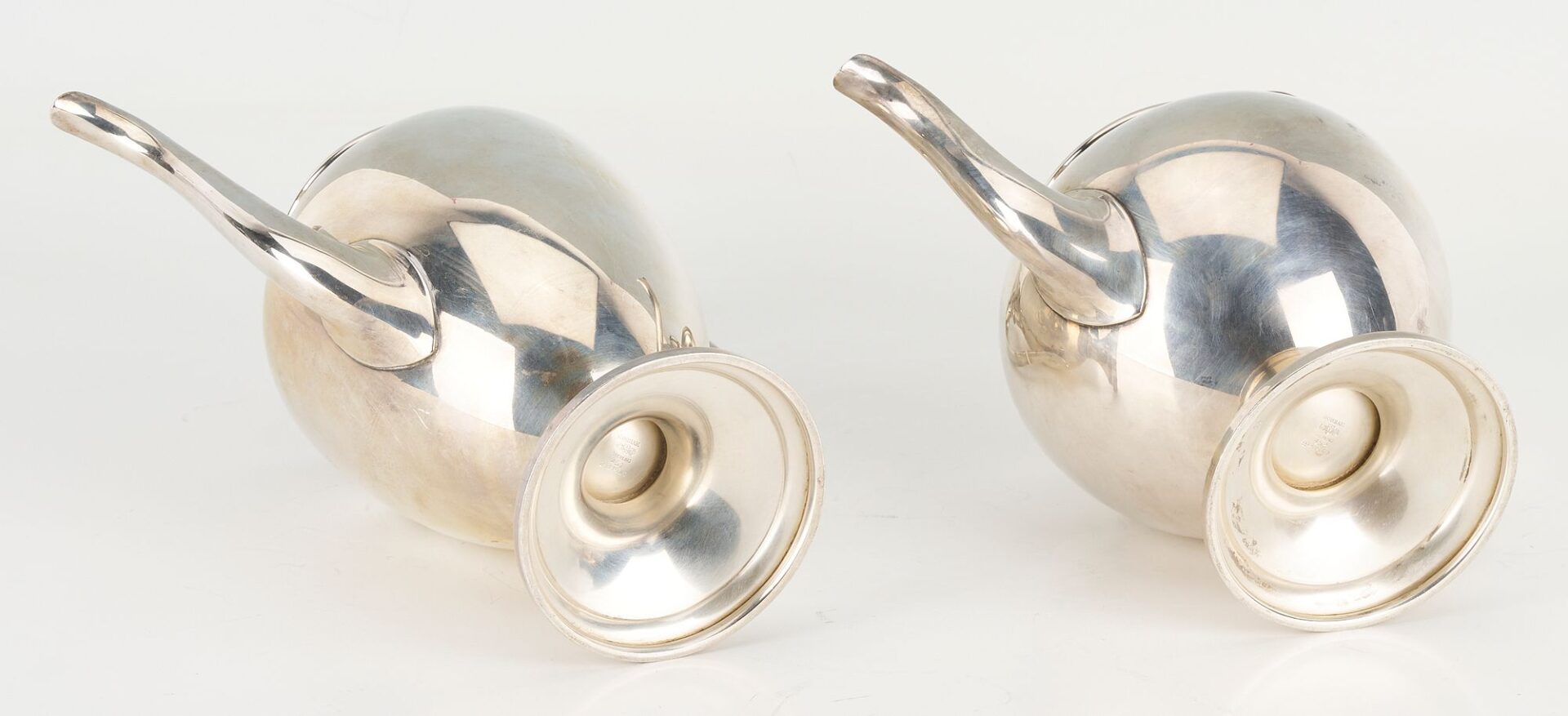 Lot 78: 6 Pc. Gorham Puritan Sterling Tea Set plus Silverplated Tray