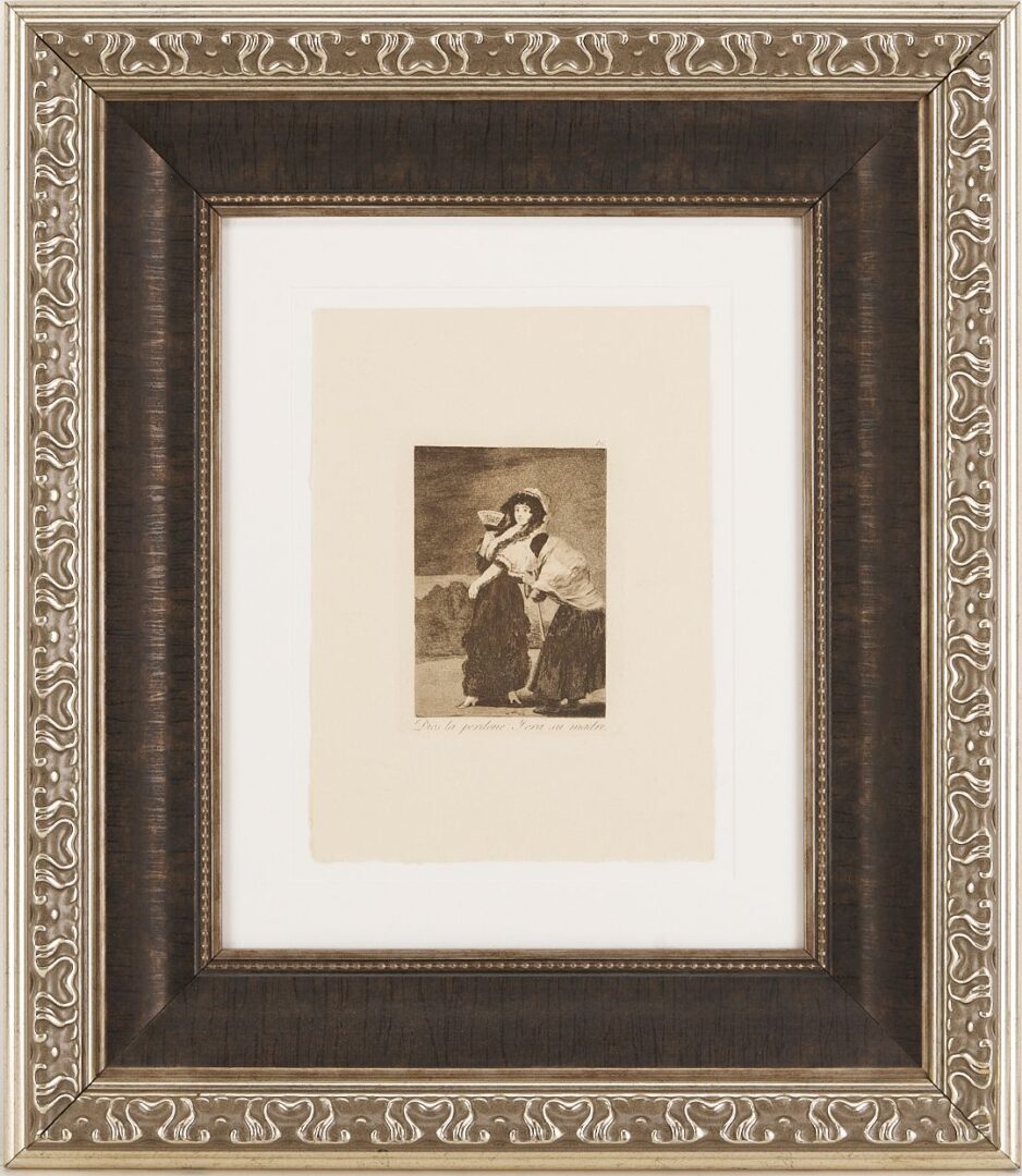 Lot 791: Goya Etching from Los Caprichos, Dios La Pedone: Y Era Su Madre