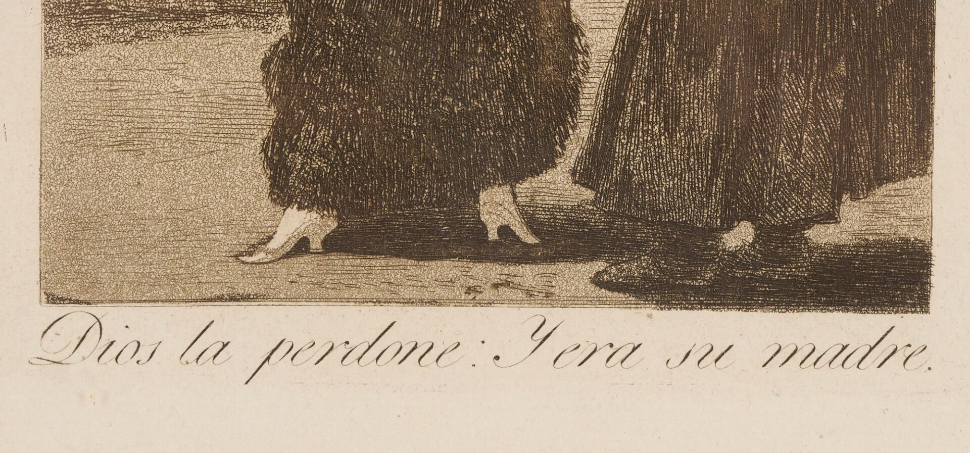 Lot 791: Goya Etching from Los Caprichos, Dios La Pedone: Y Era Su Madre