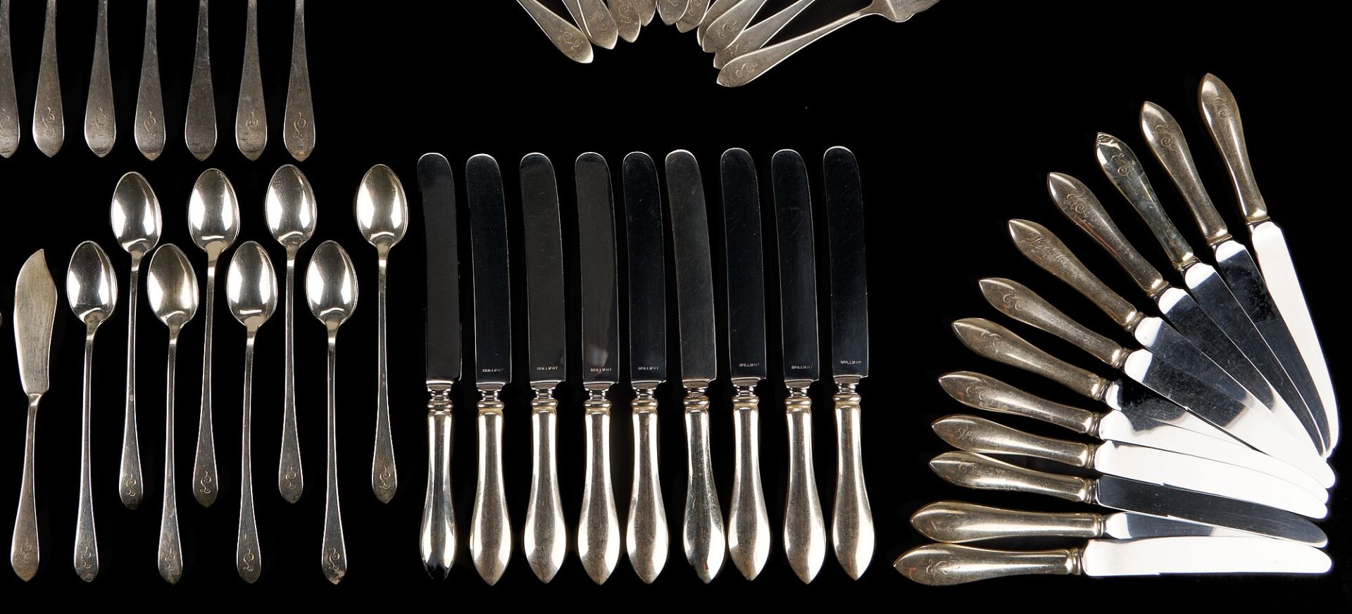 Lot 80: Dominick & Haff, 1776 Sterling Flatware, 110 pcs.