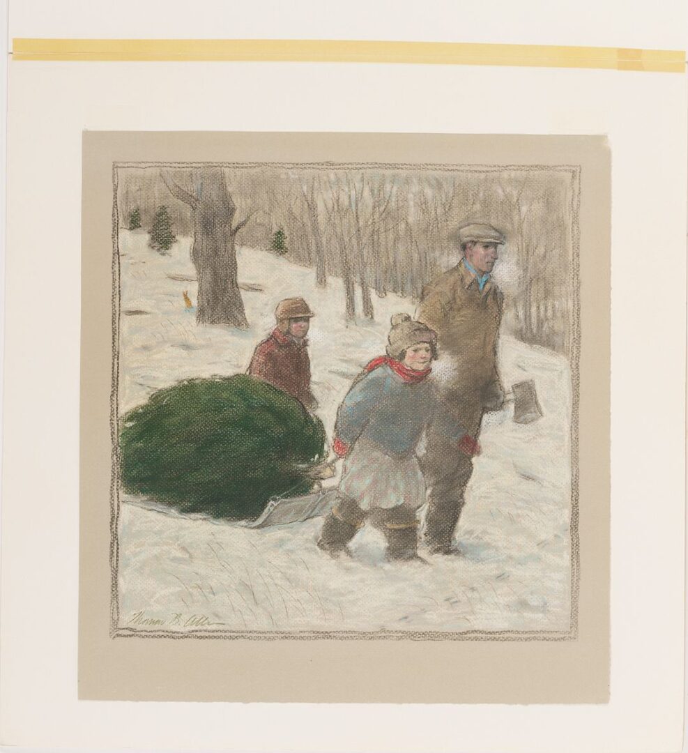 Lot 814: 2 Thomas B. Allen Works on Paper Plus Book