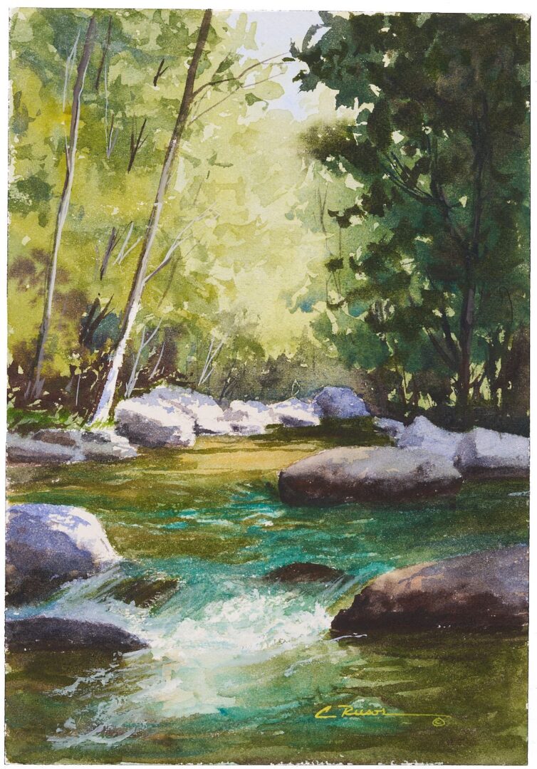 Lot 816: Pr. Carol Reesor East Tennessee Watercolor Mountain Landscapes