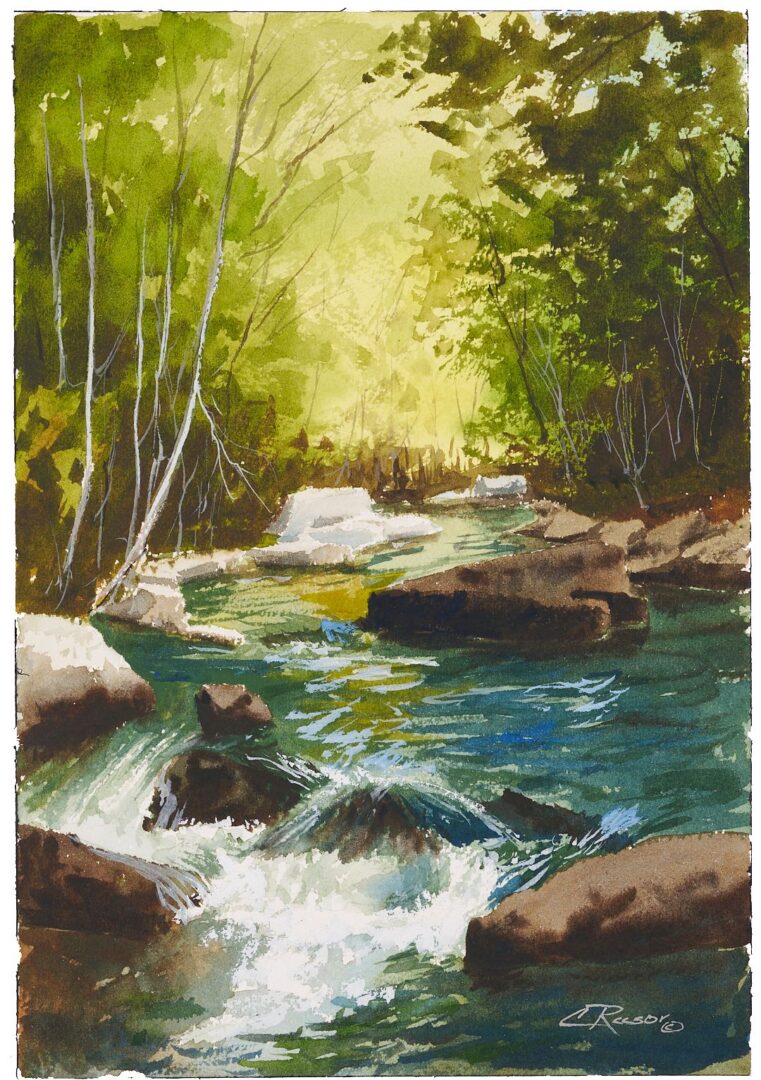 Lot 816: Pr. Carol Reesor East Tennessee Watercolor Mountain Landscapes